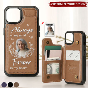 Custom Photo I’ll See You In My Dreams - Memorial Personalized Leather Flip Wallet Phone Case