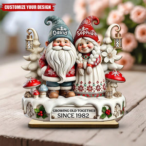 Couple Together Personalized 2-Layer Standing Wooden Plaque