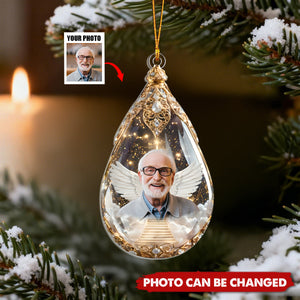 Custom Photo Acrylic Ornament - Personalized Christmas Memorial Sympathy Gifts For Loss Of Mom, Dad