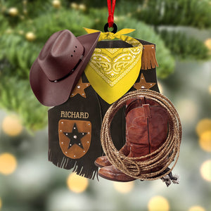 Cowboy Personalized Ornament Gift For Cowboy Christmas Gift