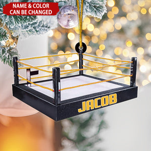 Wrestling Arena Personalized Ornament, Gift For Wrestle Lover