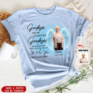 Memorial Insert Photo Wings Shirt - Personalized Shirt