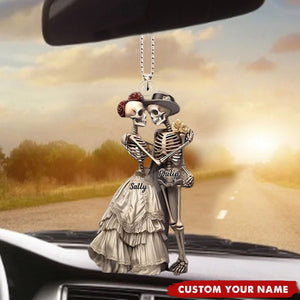 Skeleton Couple Personalized Ornament, Gift For Skull Lovers