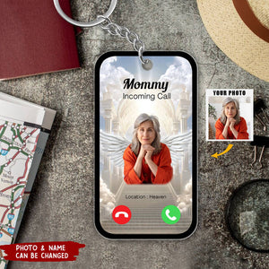 Incoming Call From Heaven Personalized Memorial Acrylic Keychain