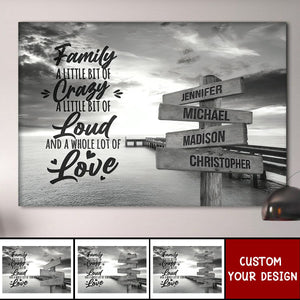 Ocean Dock with Saying 2 Multi-Names Premium Personalized Poster