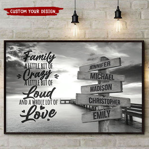 Ocean Dock with Saying 2 Multi-Names Premium Personalized Poster