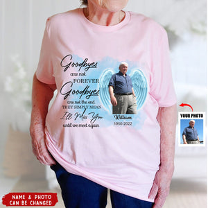 Memorial Insert Photo Wings Shirt - Personalized Shirt