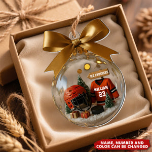 Hockey Season Is Coming - Personalized Christmas Acrylic Ornament
