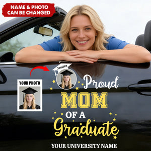 Proud Mom - Personalized Custom Photo Graduation Sticker