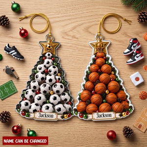 Custom Sport Acrylic Ornament - Personalized Christmas Birthday Gifts For Sports Fans, Sports Lovers
