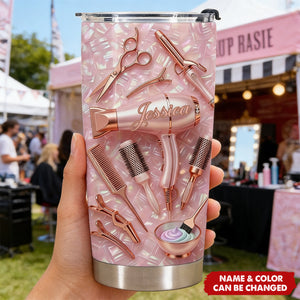 Mother Of Pearl Hair Stylist, Tumbler, Gift For Hairdresser Lovers