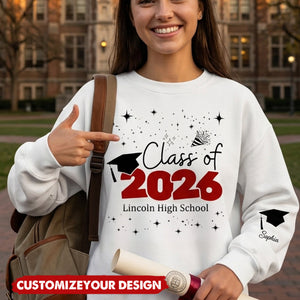 Custom Graduation Sweatshirt - Personalized Class Of 2026/2027