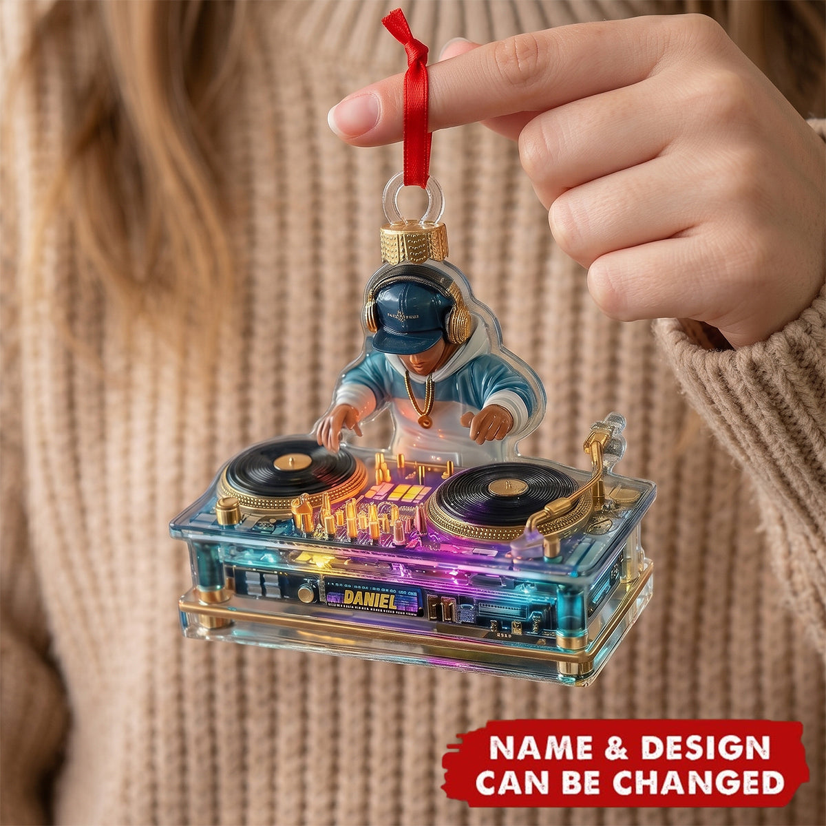 Personalized DJ Booth Design Acrylic Ornament- Gift For DJ Lovers
