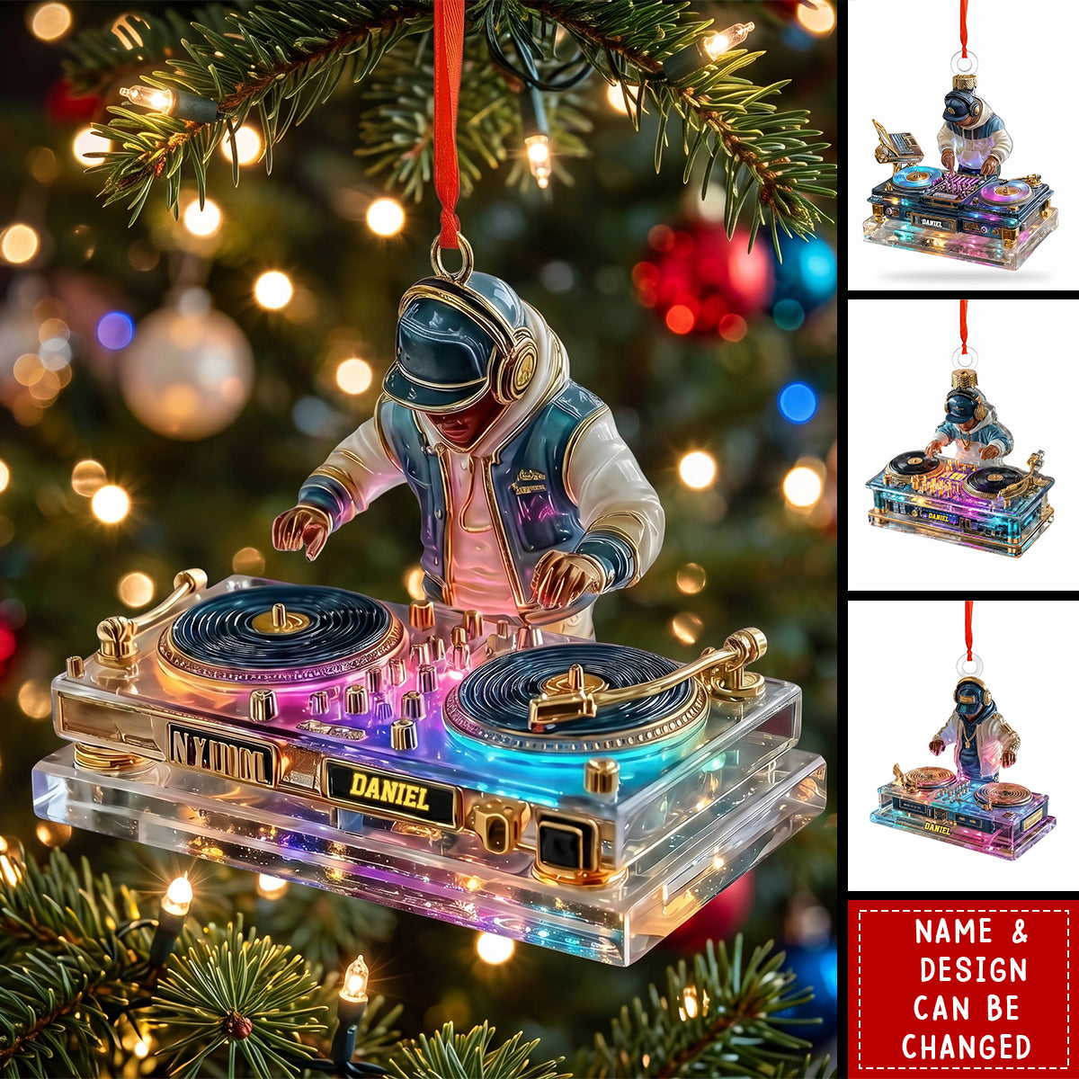 Personalized DJ Booth Design Acrylic Ornament- Gift For DJ Lovers