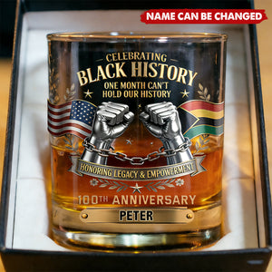 Black History Month - Personalized African American Whiskey Glass
