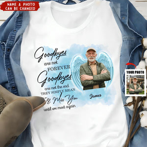 Memorial Insert Photo Wings Shirt - Personalized Shirt