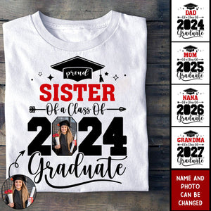 Custom Photo Senior Family Graduation - Personalized T-Shirt - Birthday, Loving, Funny Gift for Grandma/Nana/Mimi, Mom, Wife, Grandparent