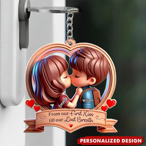 Personalized Couple Acrylic Keychain - Gift Idea For Couple - Drive Safe I Love You