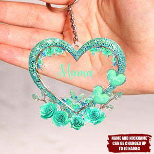 Grandma's Mom's Sweethearts - Personalized Custom Acrylic Keychain