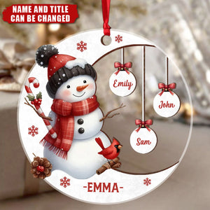 Grandma Personalized Christmas Snowman Nana Ornament, Perfect Gifts for Grandma