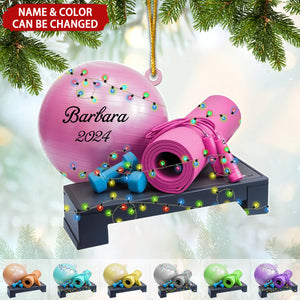 Fitness Workout Personalized Christmas Ornament, Gift For Fitness Lover