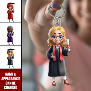 Graduation Girls - Personalized Acrylic Keychain - Graduation Gift For She