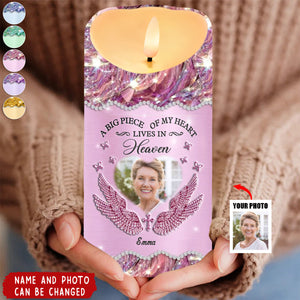 Custom Photo Forever Missed, Forever Loved - Memorial Personalized LED Candle - Christmas Gift For Family Members