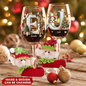 Sparkle Family - Personalized Family Wine Glass With Long Stem