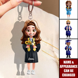 Graduation A Sweet Ending To A New Beginning - Personalized Acrylic keychain
