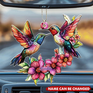 Coloful Hummingbird - Personalized Hummingbird Acrylic Ornament