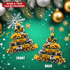 Mighty Machines Tree - Personalized 1-Layer Acrylic Ornament