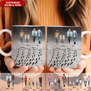 You Never Walk Alone - Memorial Gift For Loss Of Loved Ones - Personalized Mug