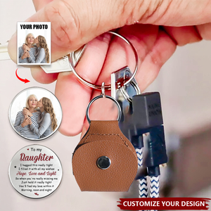 Custom Photo I’m So Proud Of You - Family Personalized Pocket Hug Keychain