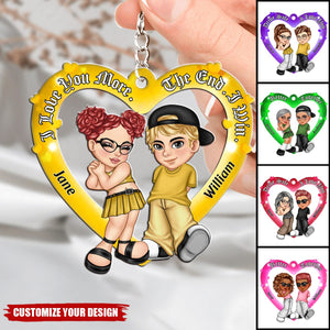 Drive Safe I Love You Y2K Couple Personalized Acrylic Keychain