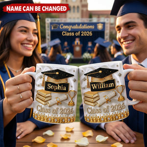 Custom Name Graduation Coffee Mug - Personalized Graduation Gifts For Him, Her