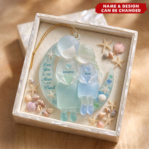 I Love You To The Moon and Back - Personalized Grandma Acrylic Ornament