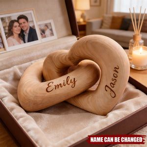 Romantic Couple - Personalized Infinity Heart Sculpture