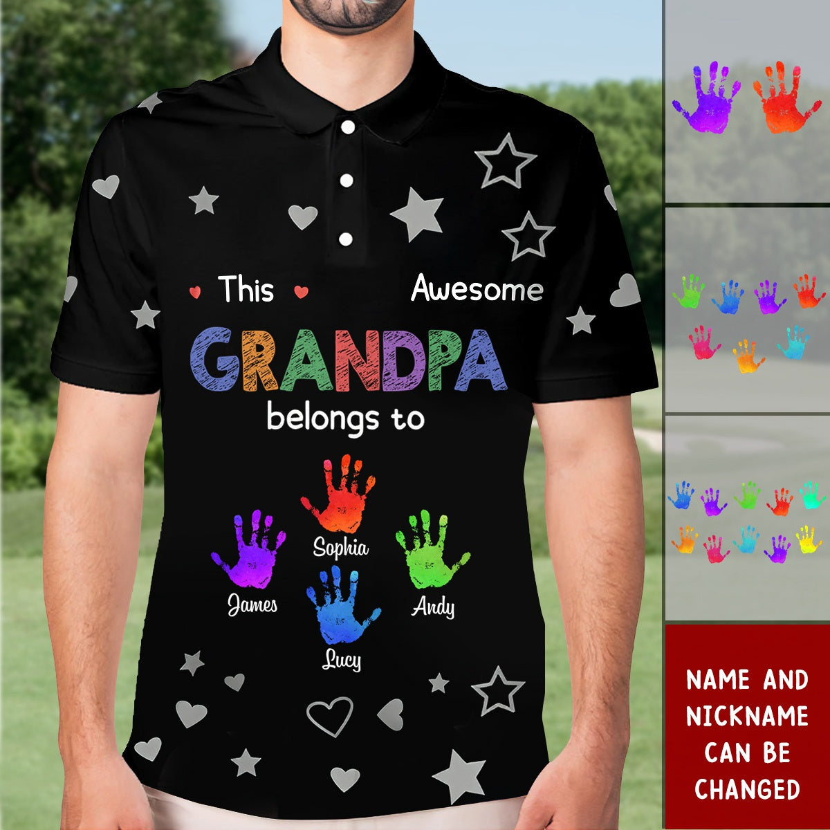 This Awesome Daddy Belongs To - Personalized Polo Shirt