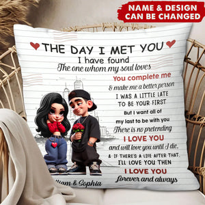 Y2K Couple Personalized Pillow - Valentine's Day Gift For Couple