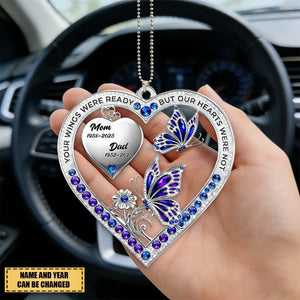 Your Wings Were Ready - Personalized Car Acrylic Hanging Ornament