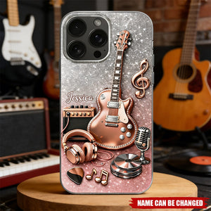 Music Is The Soundtrack, Personalized Clear Phone Case, Gift For Musicians