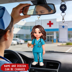 Proud Nurse Mom - Personalized Car Ornament, Gift For Mom, Grandma