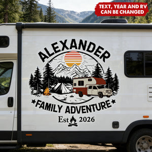All Family Adventure Are Wonderful - Personalized Decal