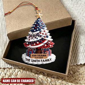 Patriotic Holiday - Personalized Acrylic Custom Shape Ornament