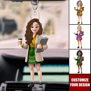 Love Teacher Life New Version - Personalized Acrylic Ornament