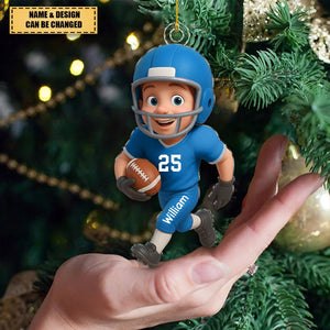 Football Player Personalized 2D Flat Acrylic Ornament
