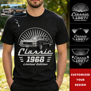 Custom Photo Classic Car Limited Edition - Personalized T-Shirt