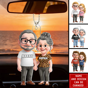 Love You For Life - Personalized Car Hanger, Gift for Couple, for Him, for Her