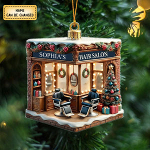 Hair Salon Ornament, Personalized Ornament