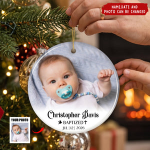 Baby Baptism - Personalized Ceramic Ornament